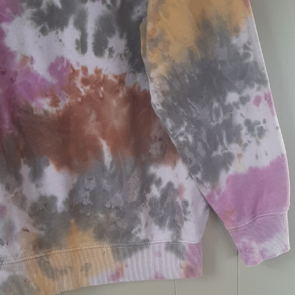 Wild Fable Women's M Multicolor Tie-Dye Crewneck Sweat Shirt - Picture 6 of 12
